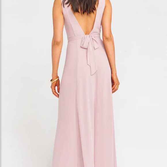 Show Me Your Mumu Jenn Maxi Dress ~ Neutral Mauve Chiffon - Picture 8 of 10